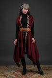 Mahnoor Maroon Cashmilon Front-Open Shrug With Kalamkari Detailing