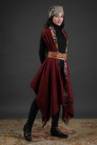 Mahnoor Maroon Cashmilon Front-Open Shrug With Kalamkari Detailing