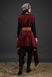 Mahnoor Maroon Cashmilon Front-Open Shrug With Kalamkari Detailing