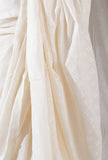 Off white self work detailed heavy cotton saree