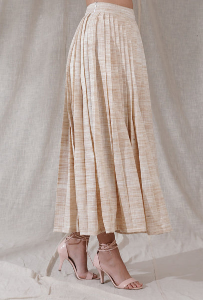 andmary Dida pleats flare skirt ベージュM andmary Dida pleats