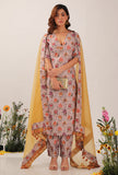 Airi Mustard Organza Tasseled Dupatta
