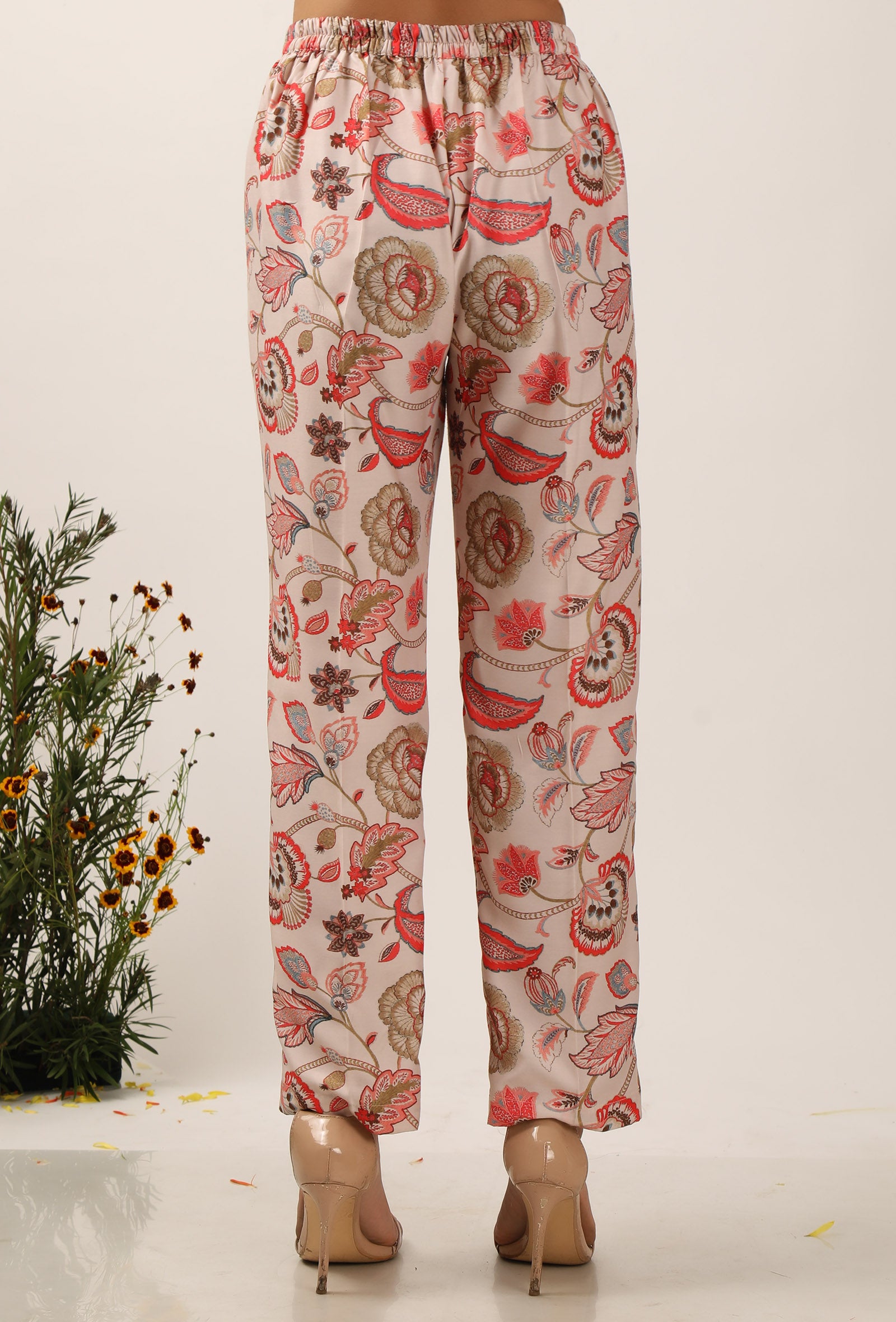 Ambi Floral Chintz Narrow Fit Pants