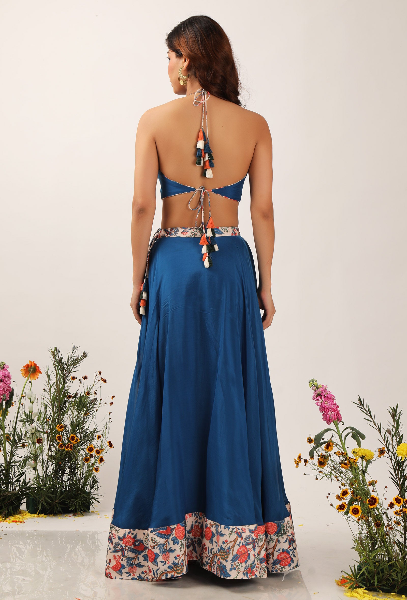 Bella Organza Backless Halter Blouse