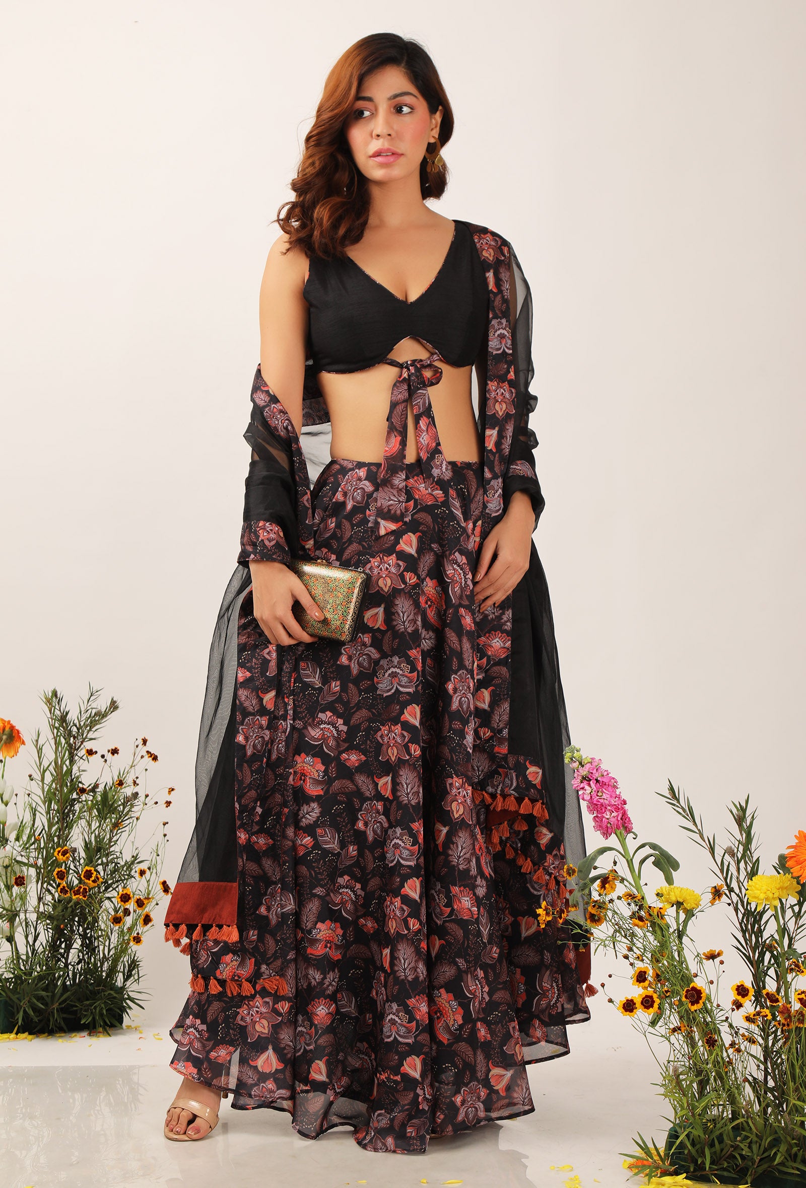 Zoon Organza Tasseled Dupatta