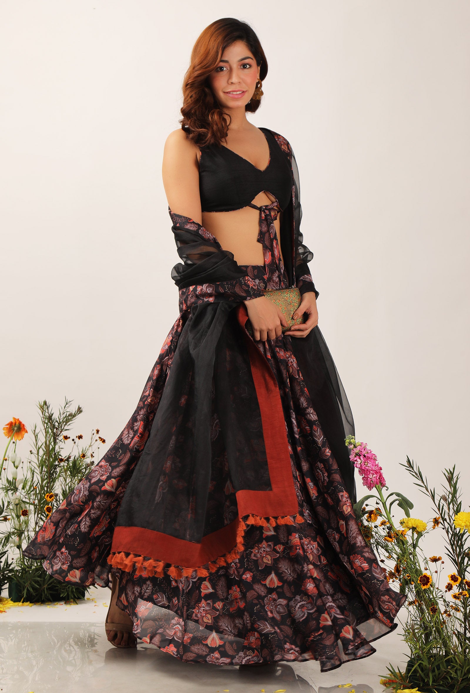 Zoon Organza Tasseled Dupatta