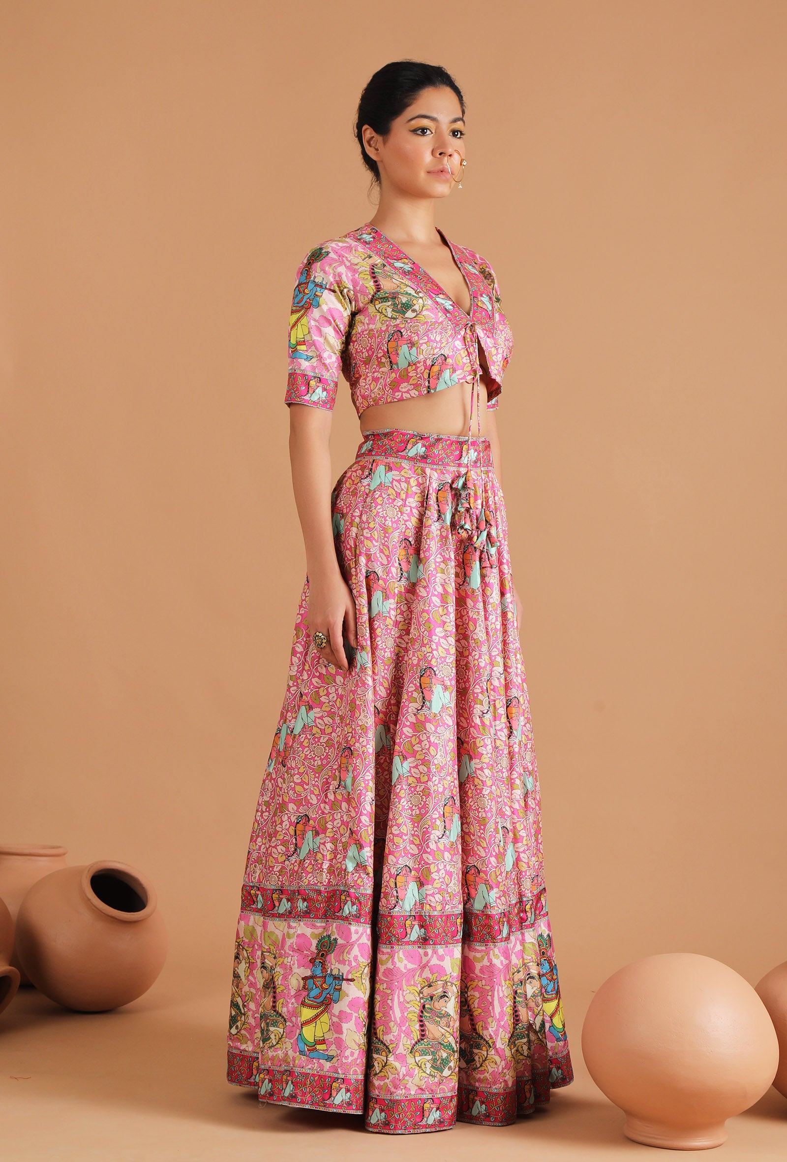 Anika Allover Kalamkari Blouse