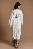 Alabaster Aari Embroidered Kashmiri Phiran-Free Size