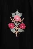 Charcoal Cozy Aari Embroidered Kashmiri Phiran-Free Size