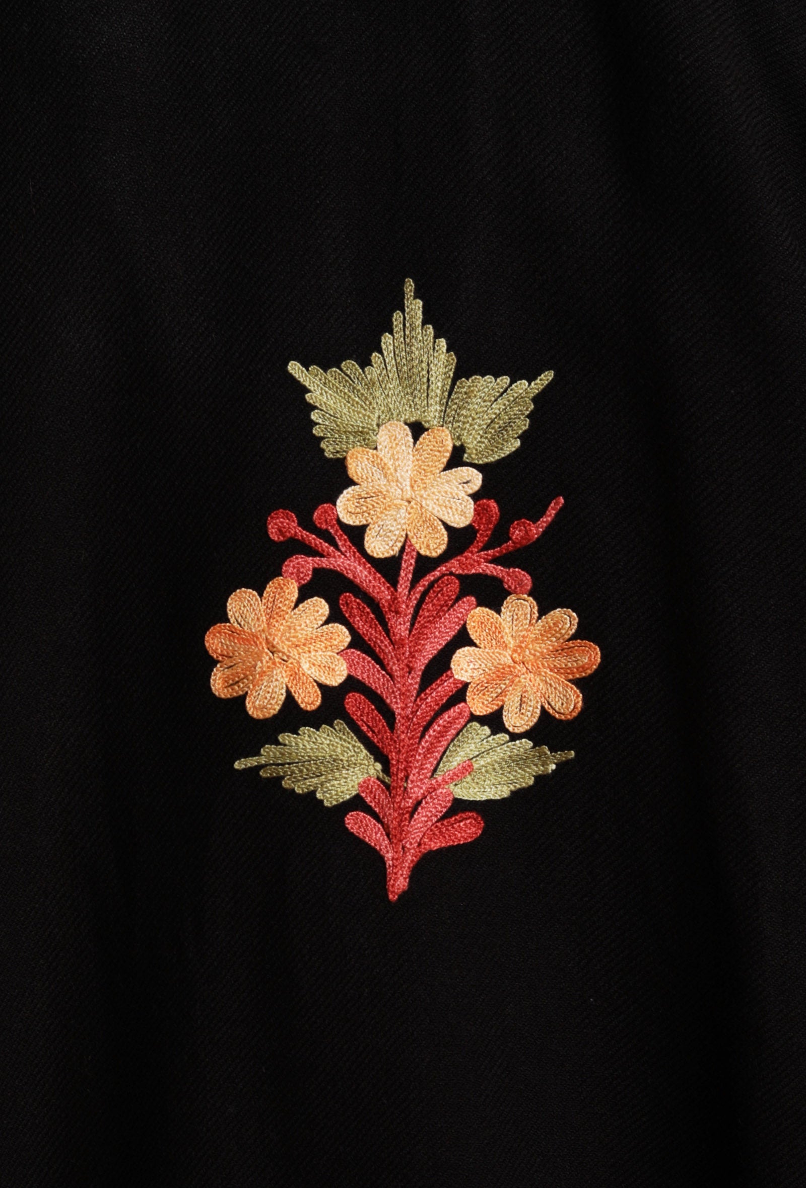 Black Magic Aari Embroidered Kashmiri Phiran-Free Size