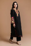 Noir Aari Embroidered Kashmiri Phiran-Free Size