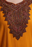 ArtyClick Orange Kashmiri Sozni Embroidery Phiran-Free Size