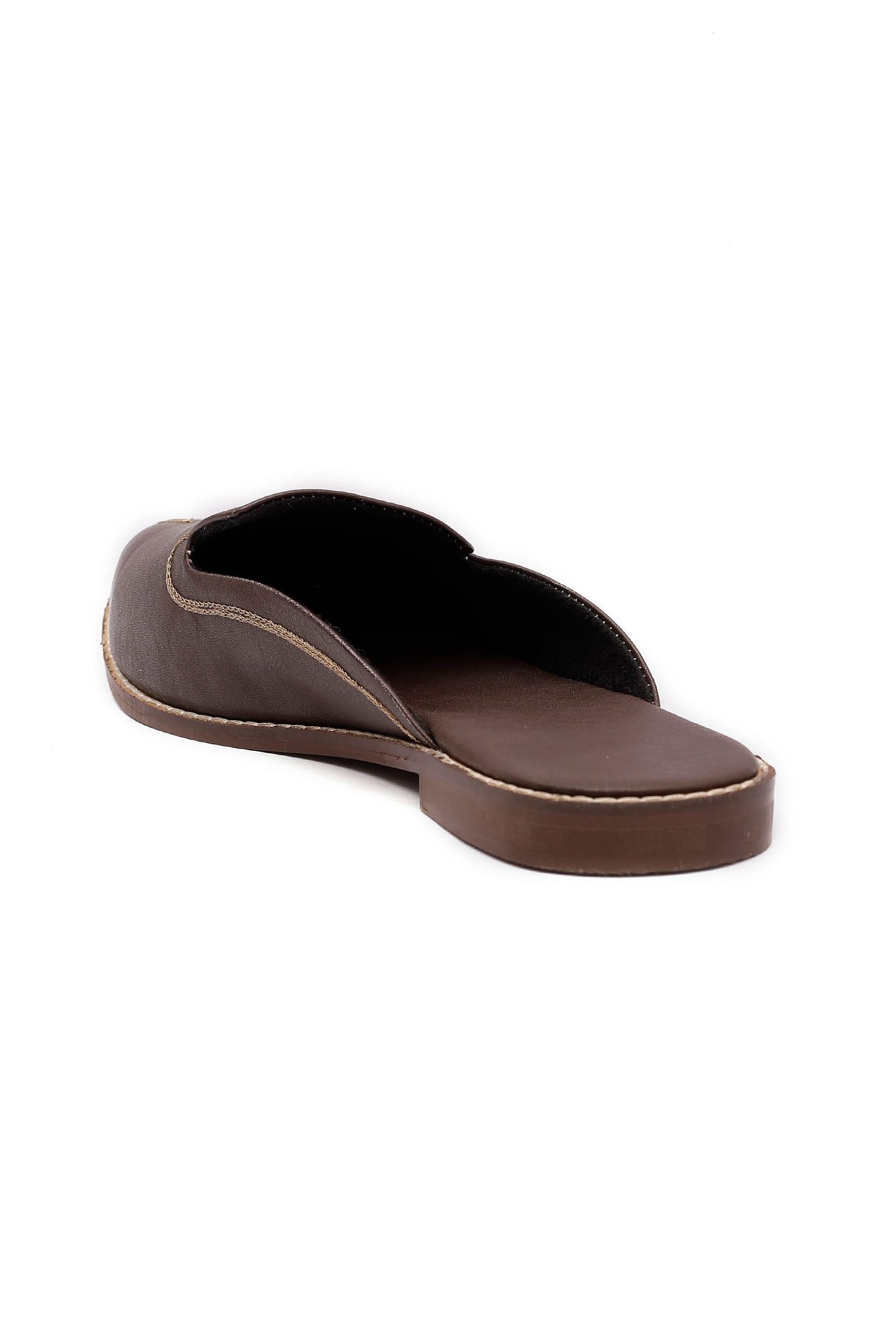 Tan Brown Cruelty Free Leather Slider Jutti