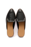 Black Cruelty Free Leather Slider Jutti