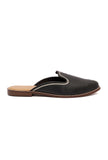 Black Cruelty Free Leather Slider Jutti