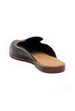 Black Cruelty Free Leather Slider Jutti