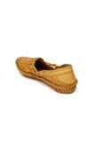 Sand Brown Braided Pure Leather Kolhapuri Sandals
