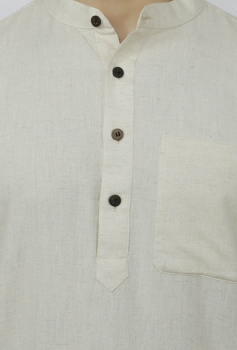 Set of 2: Safeda Cotton Kurta and Pyjama