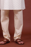 Set of 2 - Off-white Malmal Kurta Pyjama Set