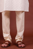 Set of 2 - Offwhite Brick Malmal Kurta Pyjama Set