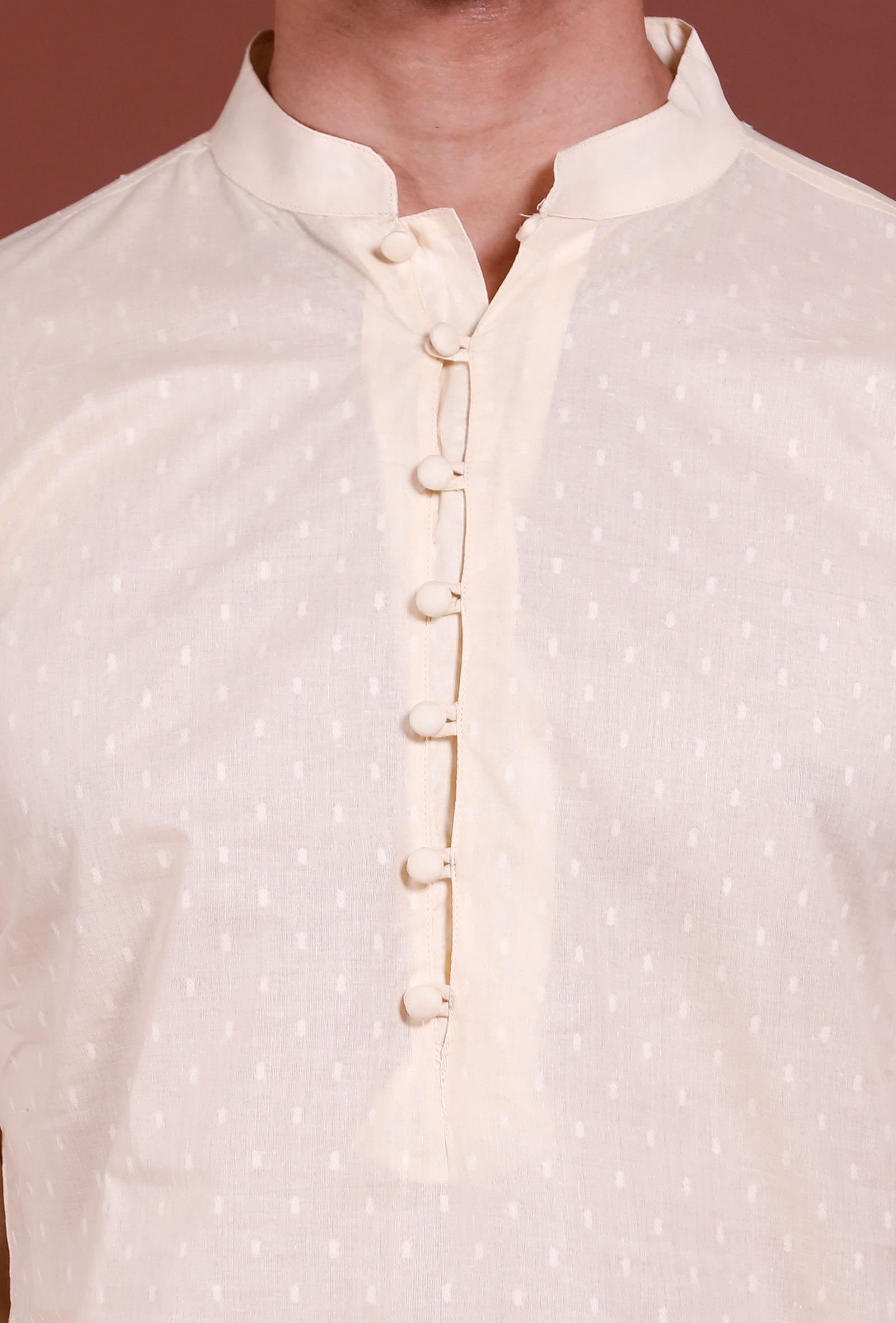 Set of 2 - Off white Buti Malmal Kurta Pyjama Set