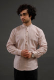 Pastel Pink Cotton Slim Fit Shirt