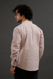 Pastel Pink Cotton Slim Fit Shirt