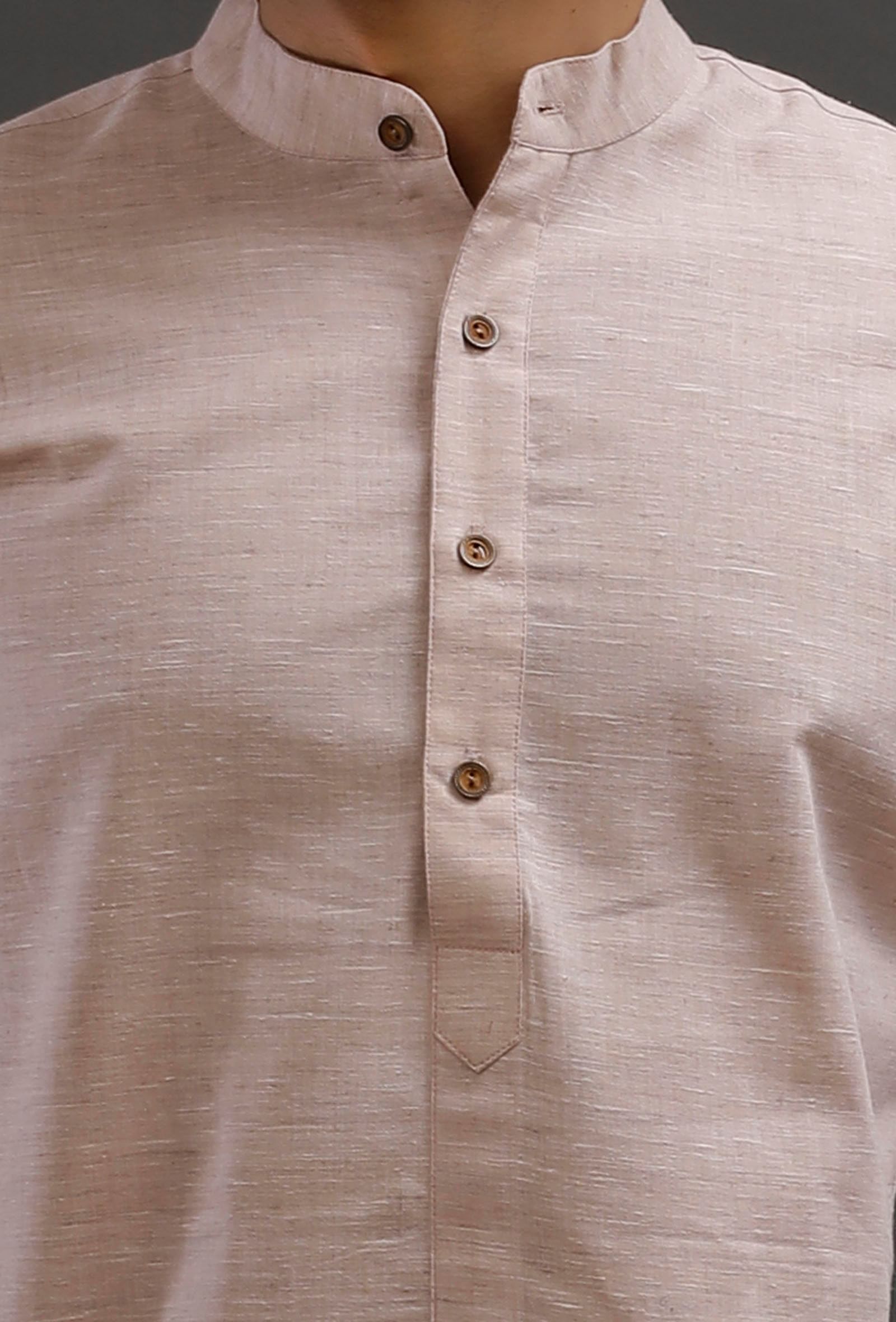 Pastel Pink Cotton Slim Fit Shirt