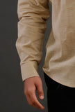 Muted Brown Cotton Slim Fit Shirt