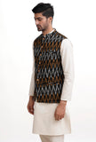 Black Ikat Nehru Jacket