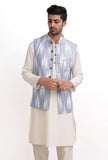 Lapis Blue Ikat Nehru Jacket