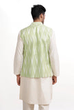 Sea Green Ikat Nehru Jacket