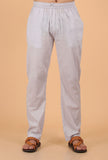 Grey Cotton Mulmul Short Kurta and Pant