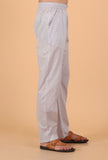 Grey Cotton Mulmul Short Kurta and Pant
