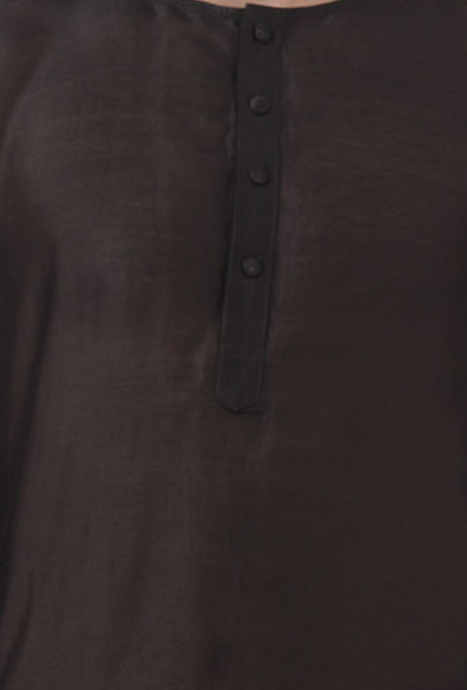 Set Of 2: Black Chanderi Kurta & Pajama