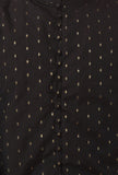 Black Dobby Chanderi Nehru Jacket