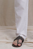 White heavy cotton flex elasticated waist pajama