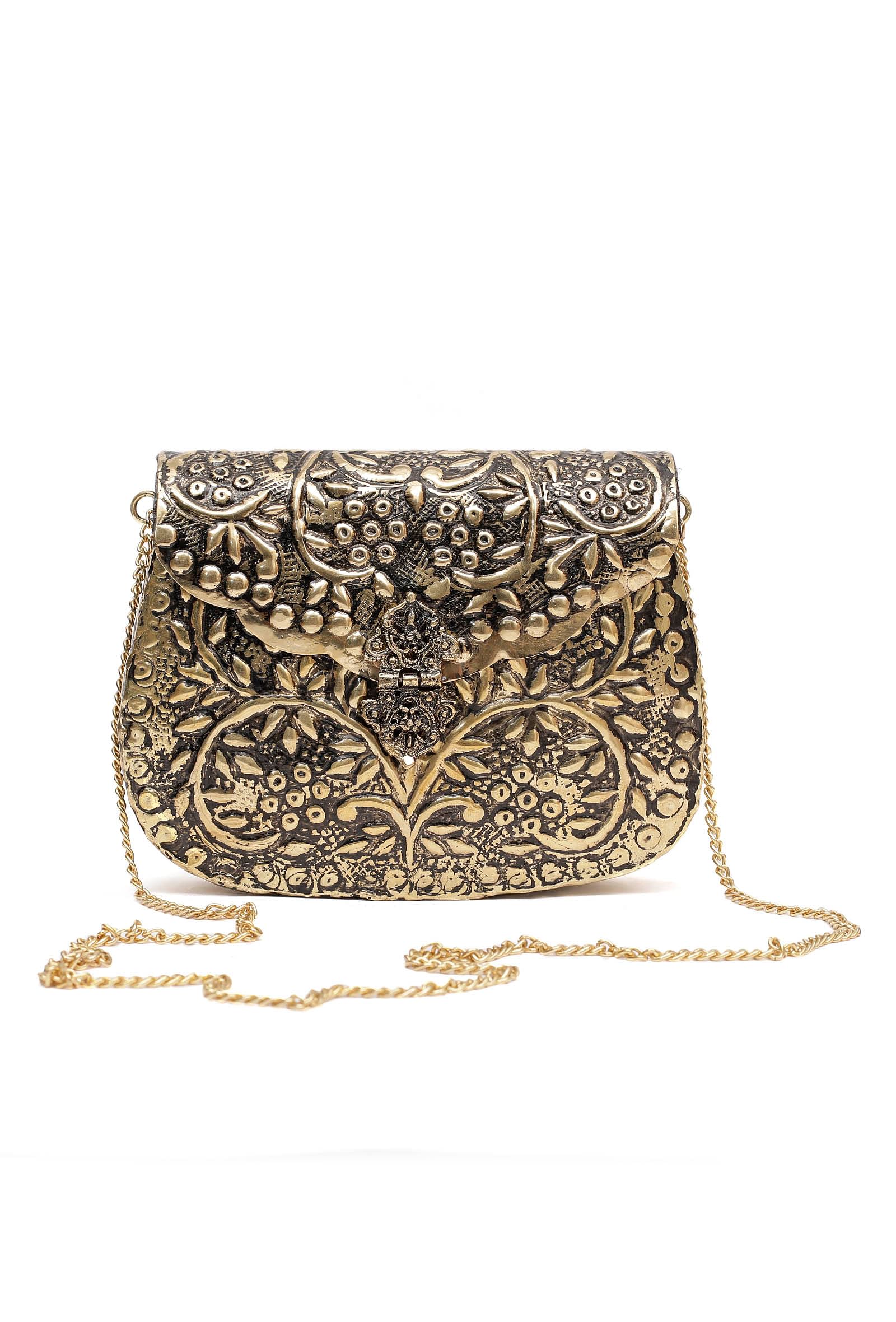 Anouk Brass Metal Purse