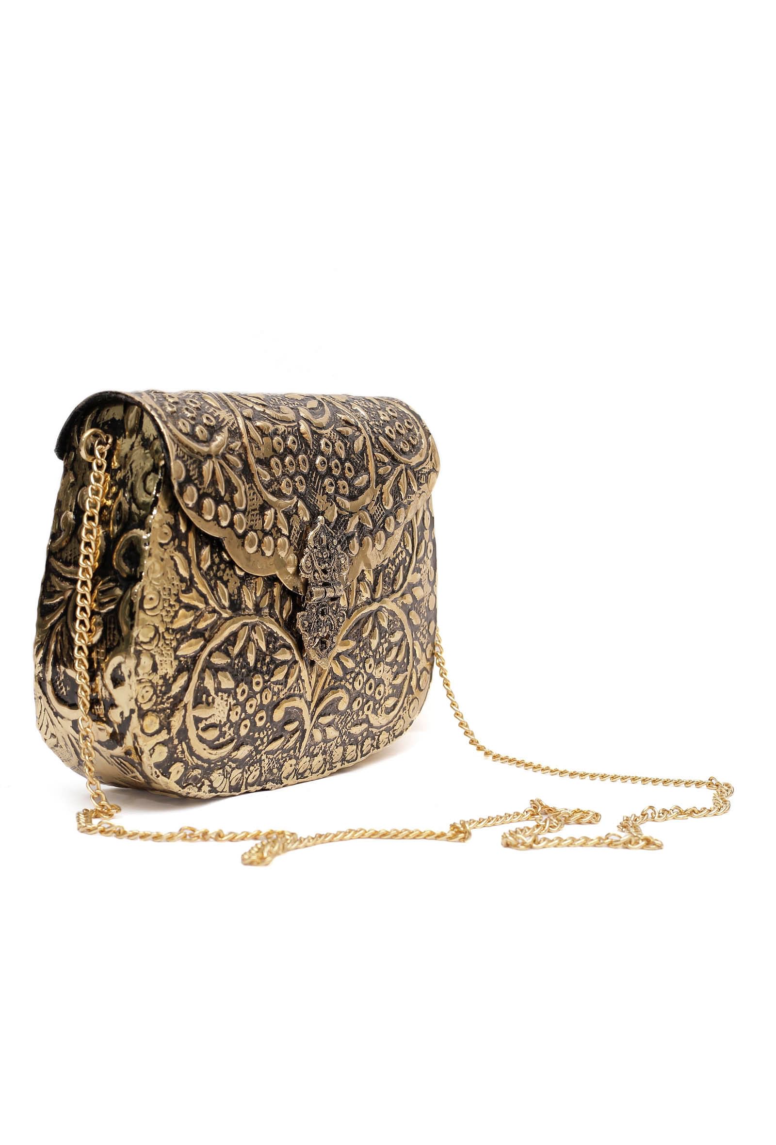 Anouk Brass Metal Purse