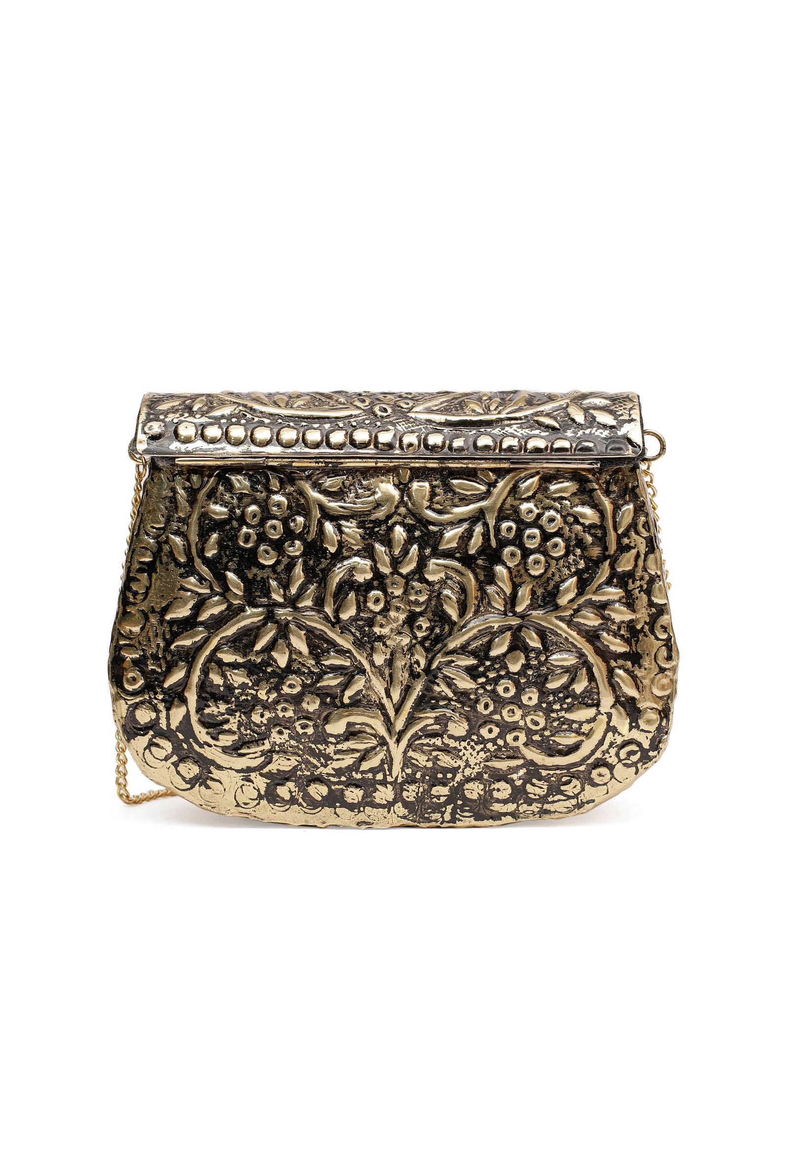 Anouk Brass Metal Purse
