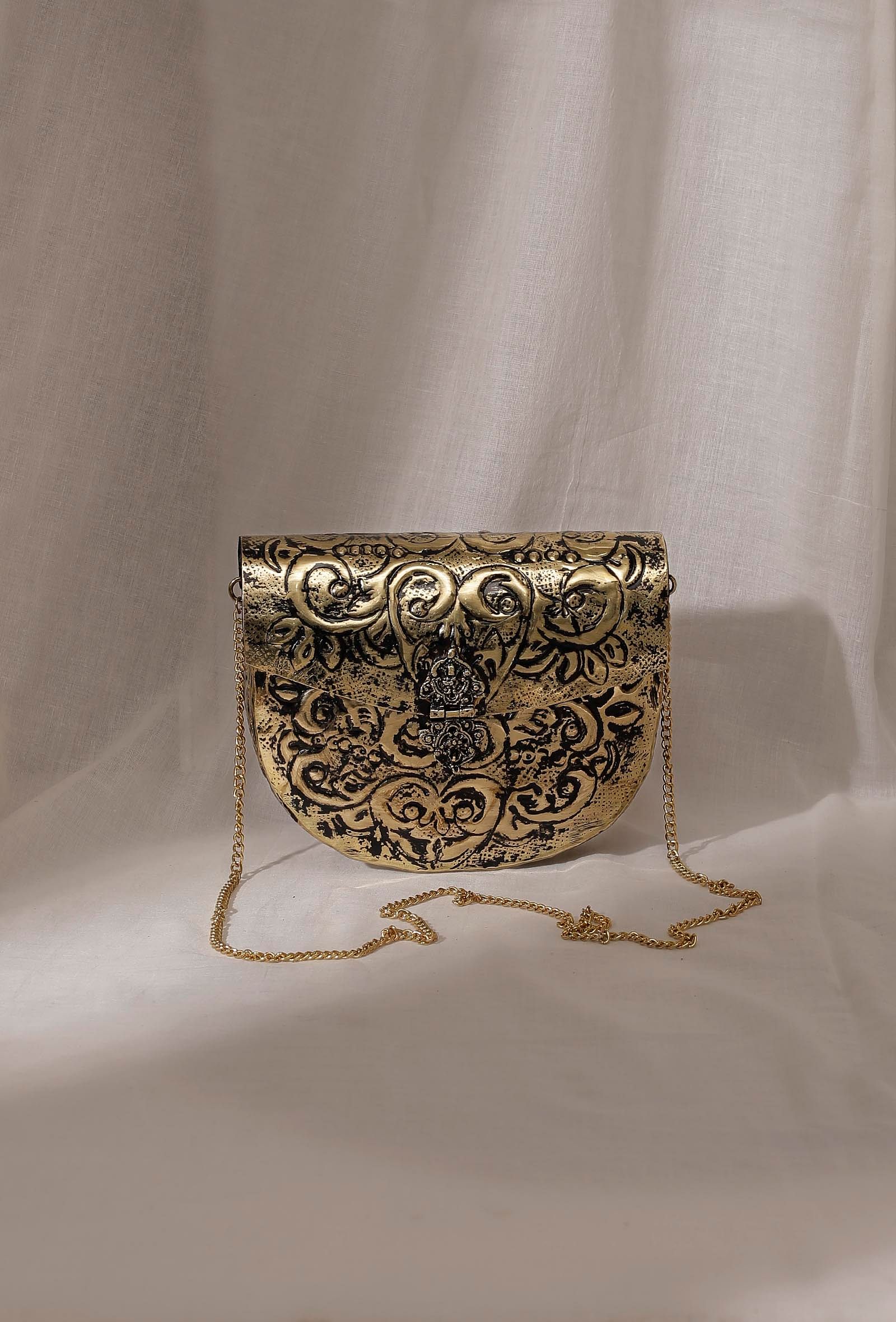 Airine Brass Metal Purse
