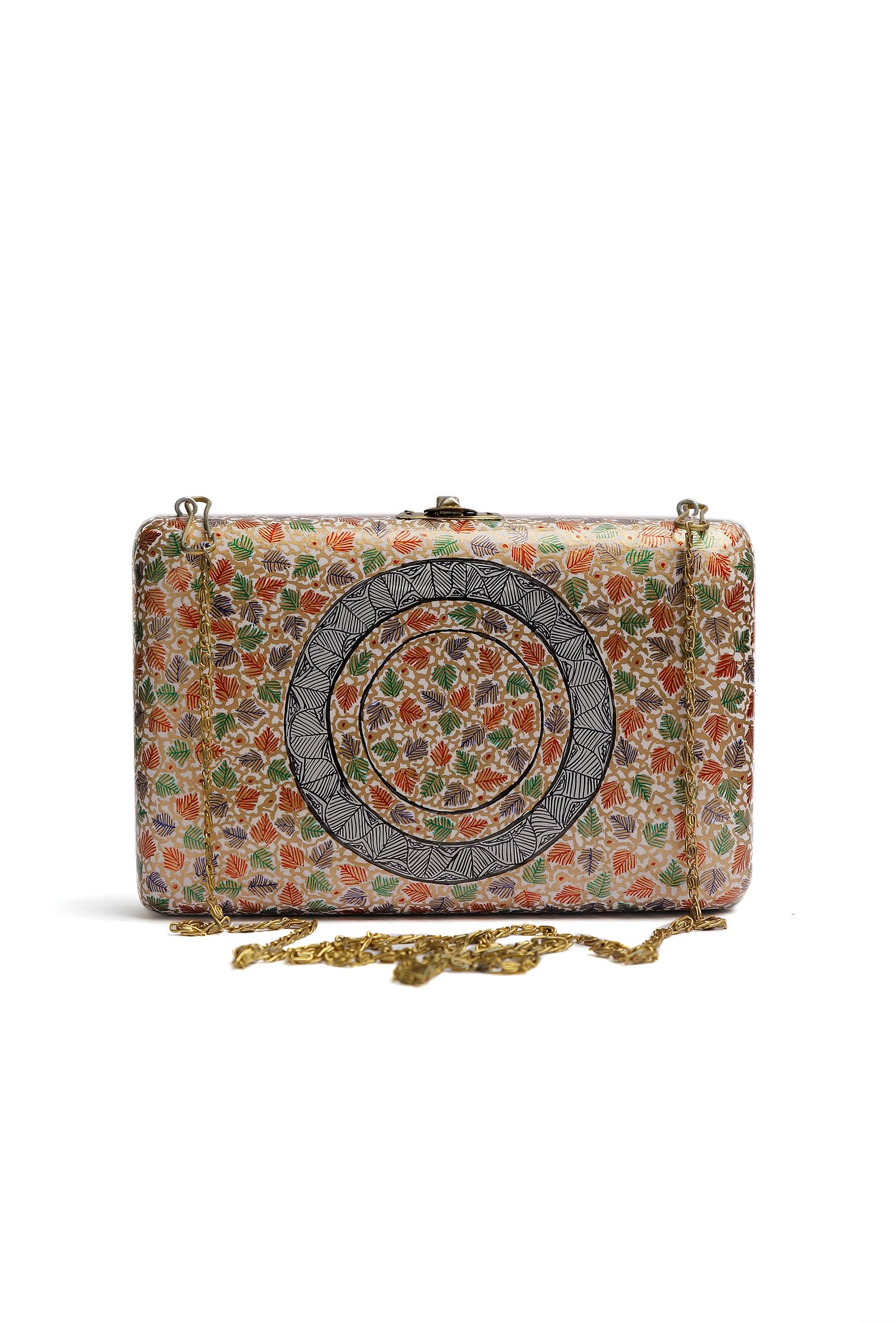 Ruhani Floral Kashmiri Mache Clutch