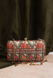 Avah Silk Madhubani Print Rectangular Box Clutch