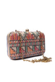 Avah Silk Madhubani Print Rectangular Box Clutch