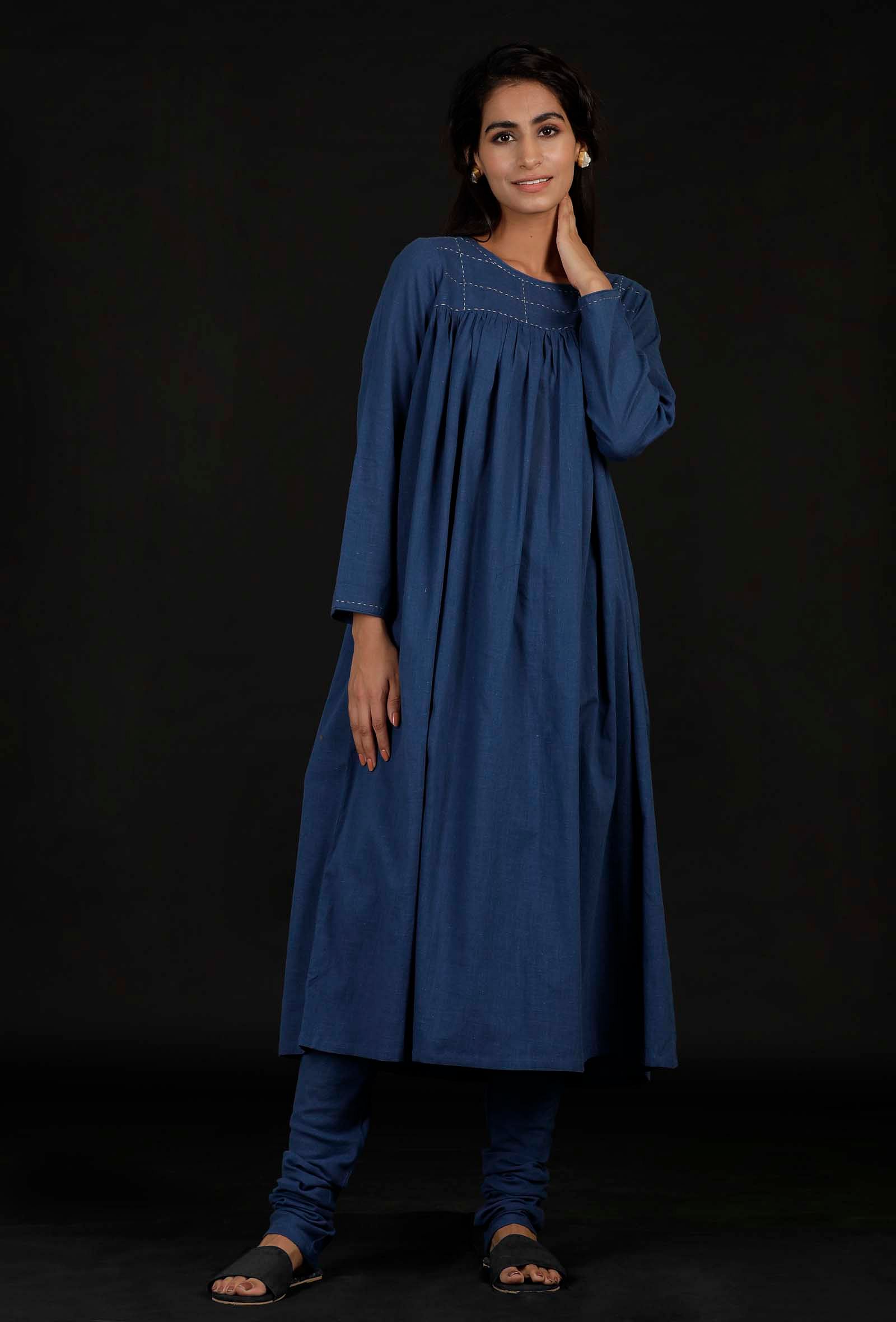 Azure Blue Cotton Kurta