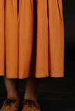 Tangerine Orange Flared Dress