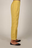 Yellow Cotton Flex A-line Palazzo