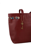 Maroon Kalamkari Tote Bag