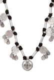 Black Threaded German Silver Necklace