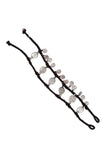 Black Threaded German Silver Bracelet